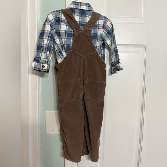 Boys Corduroy Overalls and Button Down Set - Picture 2 of 2
